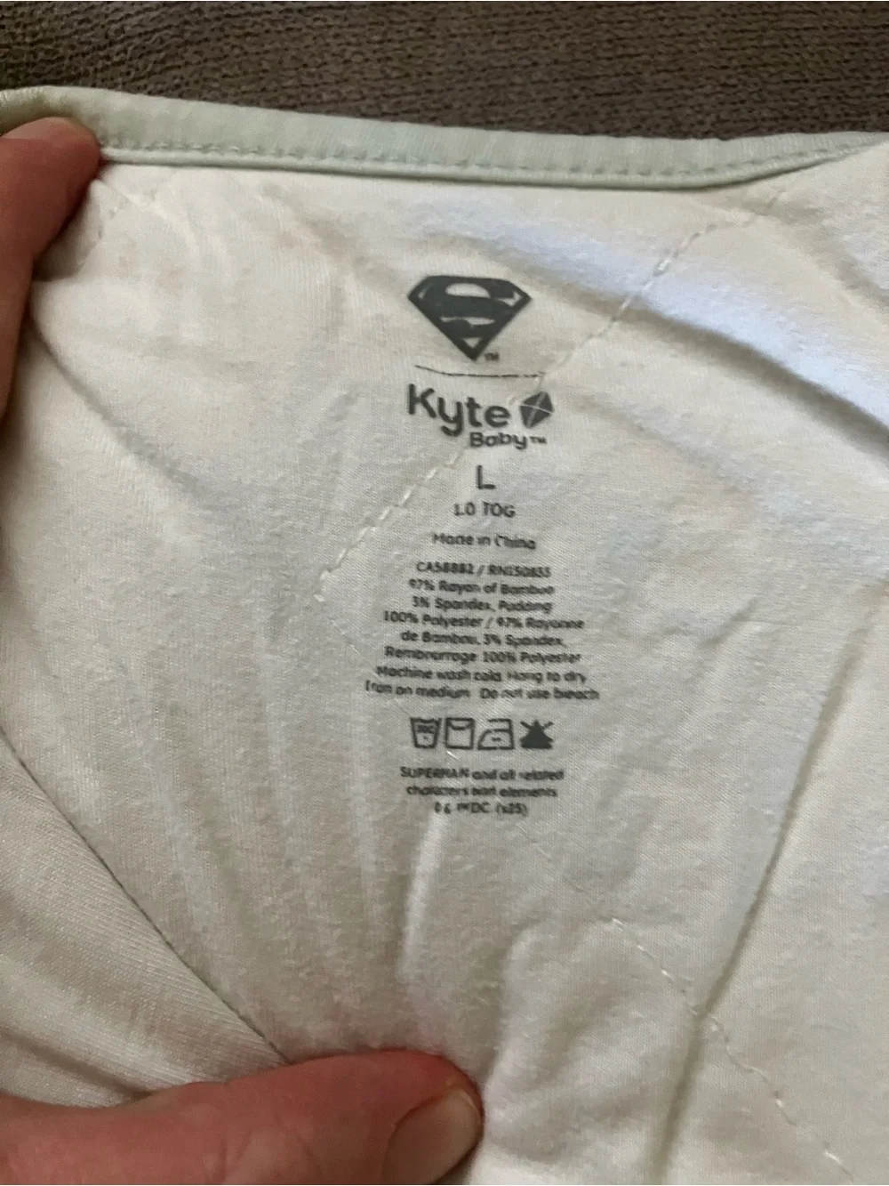 Large Superman Kyte Baby Sleep Sack 1.0 tog
